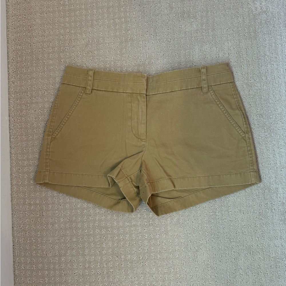j crew khaki chino short size 4 3”inseam